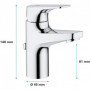 GROHE Mitigeur monocommande Lavabo Taille S Start Flow Chromé 23769000 79,99 €