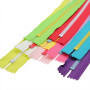 SHUNLI 10 Pièces Lot de Fermeture Eclair 40cm, 10 Couleurs Fermeture Eclair, Non séparables Résine Fermeture Eclairs pour la Cou