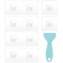 WOLMIK Lot de 6 crochets adhésifs de rechange pour étagère de douche d'angle avec racloir, crochets adhésifs transparents pour s