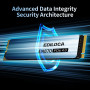 Ediloca EN870 SSD 4 to PCIe Gen4, NVMe M.2 2280, jusqu'à 7450 Mo/s, Disque SSD Interne, Cache SLC Dynamique, Compatible avec PS5