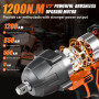 Protmex Clé à Chocs Sans Fil Brushless, Couple Maximal 1200 Nm, 1/2" avec Deux Batteries 4,0 Ah, Clé à Chocs Électrique 21V pour