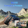 Gonfleur Pneus Voiture Sans Fil, Compresseur à Air Portatif, 150PSI 12V 6000mAh Mini Compresseur Portable avec Lumière LED, Voit