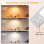 Gritin Lampe de Placard-84 LED Super Lumineuses, 26CM, 3 Couleurs&5 Luminosités, 4 Modes, Détecteur de Mouvement,Rechargeable 18