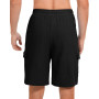 Atxnn Short Homme et Coton Lin Shorts Cargo d'été Taille Élastique Bermudas Pantalon Court Multipoche Cordon de Serrage