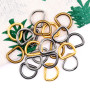 Swpeet Lot de 150 anneaux en D en métal multi-usages assortis, couleurs mixtes, 1/2 inch