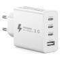 Chargeur USB C Rapide 50W, Prise USB C Multiple 4 Port PD+QC Chargeur Type C Charge Rapide Adaptateur Secteur USBC Chargeur Rapi