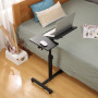 LANTUS Bureau Debout Mobile avec 4 roulettes, sur Roues, réglable en Hauteur, Table de lit pour Salon, Chambre à Coucher 60 * 34