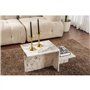 Table basse - HARMONY - Rectangulaire - Effet marbre Freesia - 80 x 40 x 40 cm
