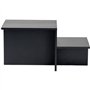 Table basse - HARMONY - Rectangulaire - Noir - 80 x 40 x 40 cm