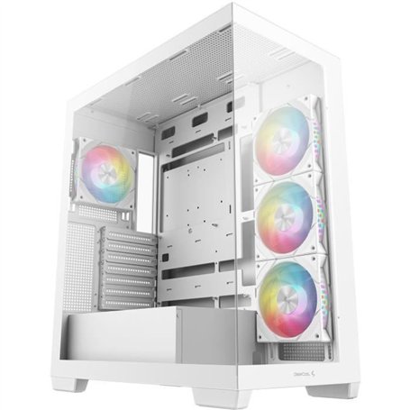 Boitier sans alimentation - DEEPCOOL CG580 4F - Moyen tour - Format E-ATX - Blanc