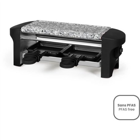 Appareil a raclette 2 personnes - LIVOO - DOC156N - 350W - 2 personnes - Plateau amovible en granite - Bouton on/off
