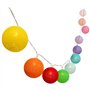 Guirlande lumineuse solaire - LUMISKY - MIMY COLORS SOLAR - 3.80 m - Boules de coton - 10 ampoules - LED blanc chaud