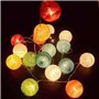 Guirlande lumineuse solaire - LUMISKY - MIMY COLORS SOLAR - 3.80 m - Boules de coton - 10 ampoules - LED blanc chaud