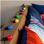 Guirlande lumineuse solaire - LUMISKY - PARTY GUINGUETTE SOLAR - 5.70 m - 8 modes - 10 globes multicolore LED