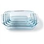Lot de 4 plats a four - PYREX - Verre - Rectangulaire - 27/31/35/39 cm