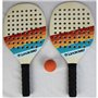Set de tennis 2 raquettes bois et 1 balle - SPORT AND FUN - BEACH - Enfant - Multicolore