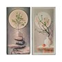 Cadre Home ESPRIT Marron Vert Oriental Vase 80 x 3