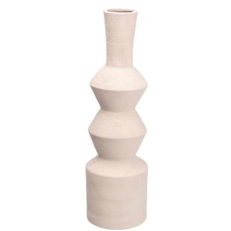 Vase Gift Decor 20028-WH 20028-WH Blanc Céramique Géométrique 15 x 60 x 15 cm