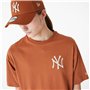 T-shirt à manches courtes homme New Era LEAGUE ESSNTLS LC OS TEE NEYYAN 60435552 Marron (S)
