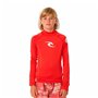 T-Shirt de Bain Rip Curl Wave Upf L/S Rouge