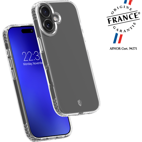Coque renforcée iPhone 17 PULSE Origine France Garantie 3m Transparente + Garantie à vie - Origine France Garantie Force Case