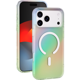 Coque MagSafe iPhone 17 Pro Max Hybride Transparente Irisée Bigben