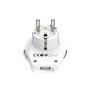 Adaptateur voyage USB A Monde vers Europe 2/3 poles Blanc Skross