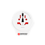 Adaptateur voyage USB A Monde vers Europe 2/3 poles Blanc Skross