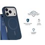 Coque renforcée MagSafe iPhone 17 Pro Max PLATINIUM 2m Bleu marine + Garantie à vie Force Case
