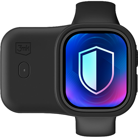 Etui de charge sans fil Endurance™ 1200mAh 2.5W Qi Apple Watch Series 40-41mm Noir 3MK