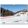 Calendrier 2026 des chemins de fer dans les Alpes - Calendrier mural au format A3 au format paysage - Train - Photos de qualité
