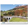 Calendrier 2026 des chemins de fer dans les Alpes - Calendrier mural au format A3 au format paysage - Train - Photos de qualité