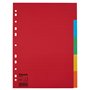 Esselte 100199 Lot de 20 intercalaires A4 avec onglets Rouge/multicolore Carton recyclé
