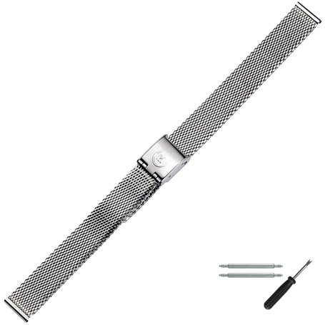 MARBURGER Bracelet De Montre 12mm Métal Argent - Kit De Montage D'outils 80701120020
