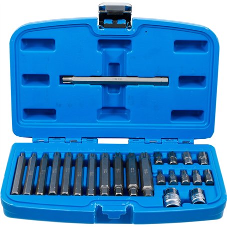 BGS 5013 | Jeu d'embouts | 10 mm (3/8") | Profil cannelé (pour Ribe) | 22 pièces