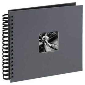 Hama Album Photo Fine Art (Format 28 x 24 cm, 50 Pages Noires, à Spirale) Gris Hama Album Photo Fine Art (Format 28 x 24 cm
