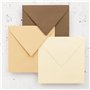 Clairefontaine 5843C - Paquet de 20 Enveloppes Gommées - Format Carré 16,5x16,5cm - 120g/m² - Coloris Chamois - Invitation Evène
