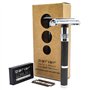 Parker Safety Razor Parker 96R - manche long sécurité papillon ouvert rasoir et 5 Parker Double Premium Platinum bord Razor Blad