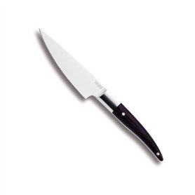 Laguiole Expression - Couteau de Cuisine Éminceur Forgé - Lame en acier inox haute qualité 13 cm - Manche ergonomique POM noir - Laguiole Expression - Couteau de Cuisine Éminceur Forgé - Lame en acier inox haute qualité 13 cm - Manche ergonomique POM noir -