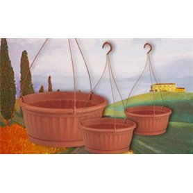 Jardinière suspendue TERRA 6L, dimensions (mm) 260x260x160, couleur Terracota Jardinière suspendue TERRA 6L