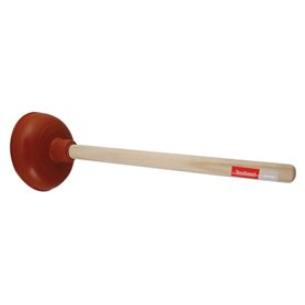 Toolland Déboucheur à ventouse, avec manche en bois et ventouse en caoutchouc, 43 cm Toolland Déboucheur à ventouse