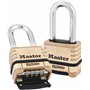Master Lock 1175DLH Cadenas à anse longue Laiton Cadenas à combinaison