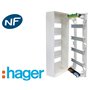 coffret hager gamma 4 x 13 modules à poser en saillie