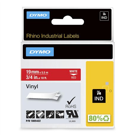 Étiquettes industrielles en vinyle Dymo Rhino