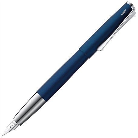 Lamy studio imperialblue - Stylo-plume en métal élégant - plume en acier en largeur du trait EF - avec cartouche d'encre bleue T