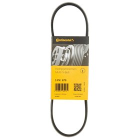 Continental Contitech 3PK670 Courroie trapézoïdale à nervures Continental Contitech 3PK670 Courroie trapézoïdale à nervures