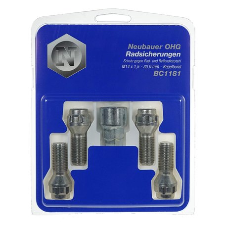 Neubauer bc1181 Cylindre de sécurité antivol Boulon M14 x 1