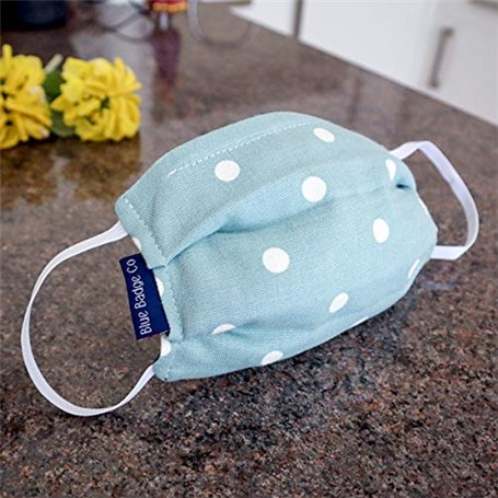 Blue Badge Co Lot de 5 petits masques en coton double couche avec pochette pour filtre supplémentaire