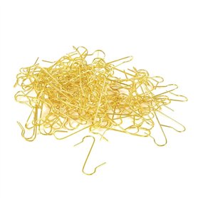 Inge-glas 1900-01 S-Haken Paquet de 100 crochets pour boules de Noël Doré 4 cm Inge-glas 1900-01 S-Haken Paquet de 100 crochets pour boules de Noël Doré 4 cm