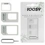 Kit 3 en 1 adaptateur Nano Sim + Micro Sim vers Sim Matériau Haute densité 100% compatible Iphone 5